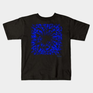Vector Organic Blue Sun by Blackout Design Kids T-Shirt
